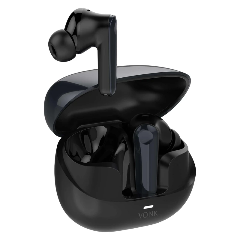 هدفون بلوتوثی وونک مدل AirPods Pro T06 با نویز کنسلینگ میکروفن (ENC)، درگاه شارژ USB Type-C، شارژ بی سیم، امکان استفاده به عنوان پاوربانک مقاومت در برابر رطوبت و عرق