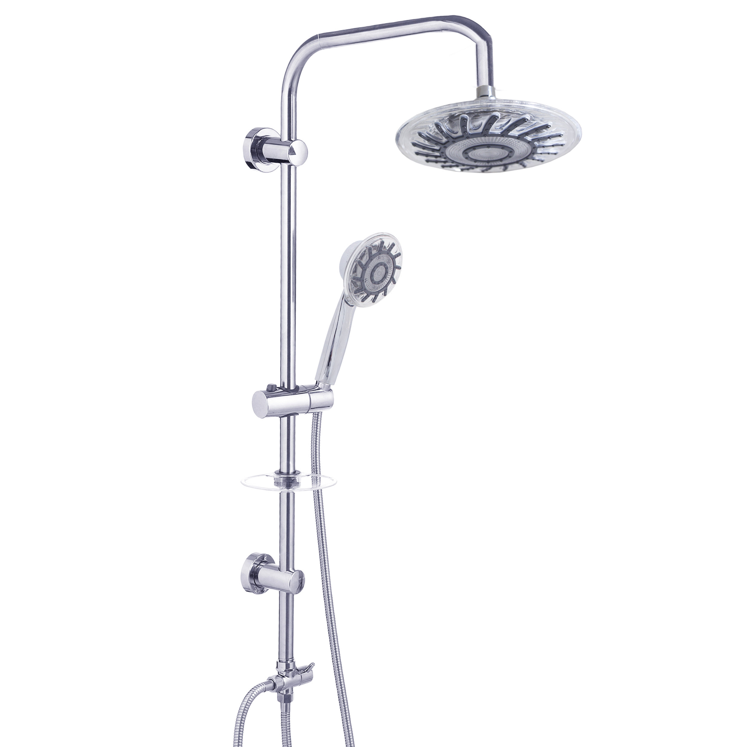 علم دوش حمام پاپیروس مدل یونیورست دارای سیستم روشنایی خودکار Crystal