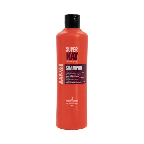 شامپو مو سوپرکی مدل 0011 حجم 300 میلی‌لیتر، مناسب موهای دکلره شده و با خاصیت لطافت‌بخشی، تثبیت‌کننده رنگ مناسب پوست سر چرب