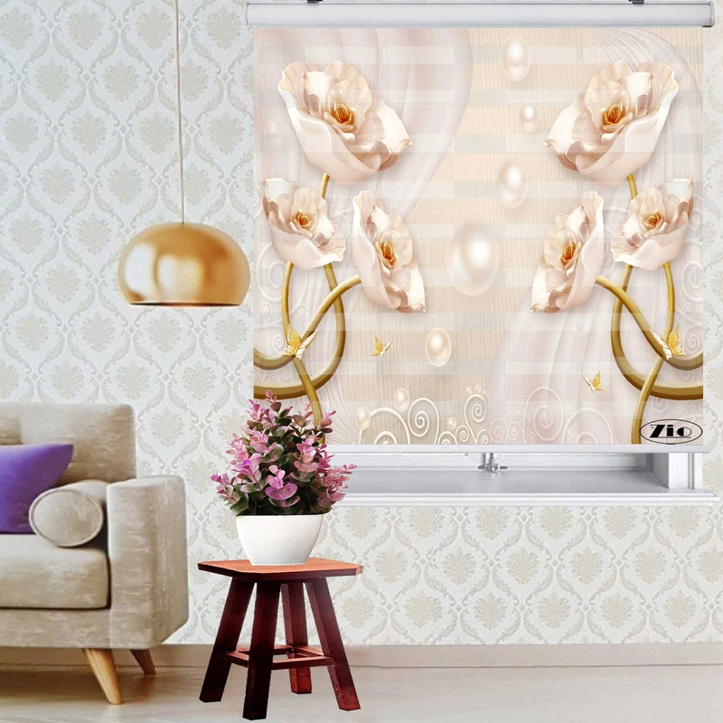 پرده زبرا زیو کد 3D1357 سایز 150x150 سانتی متر