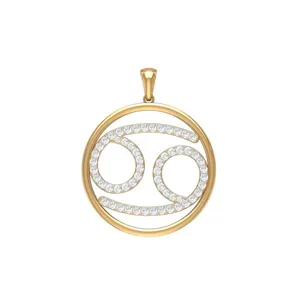 آویز گردنبند طلا 18 عیار زنانه قیراط طرح دایره کد GH1926