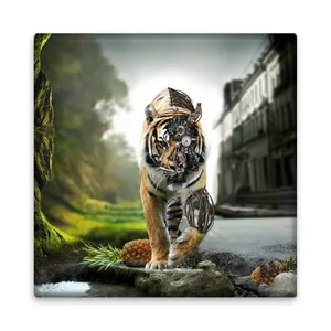 کاشی مدل R1098 طرح پلنگ و ربات