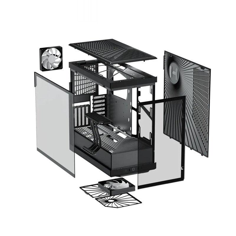 کیس کامپیوتر هایت مدل Y40 Pitch Black