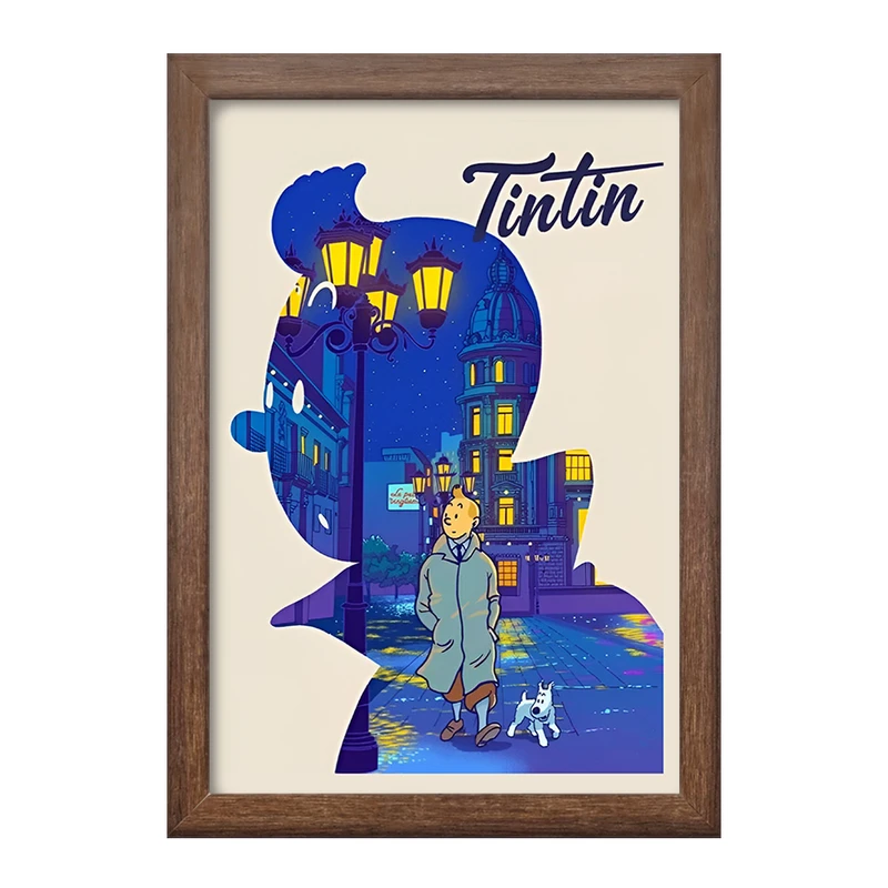 تابلو خندالو طرح تن تن (Tintin) کد F10337