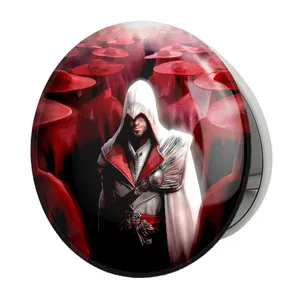 آینه جیبی خندالو طرح اساسینز کرید Assassin&#39;s Creed مدل تاشو کد 4983 