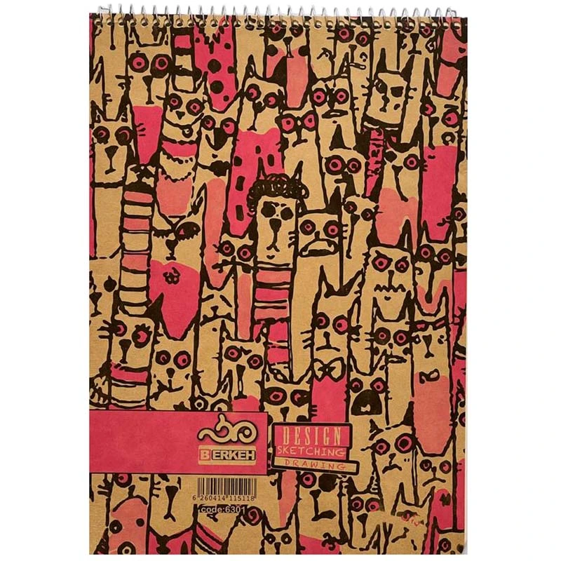 دفتر طراحی 60 برگ برکه مدل شطرنجی سایز A4 کد 6301