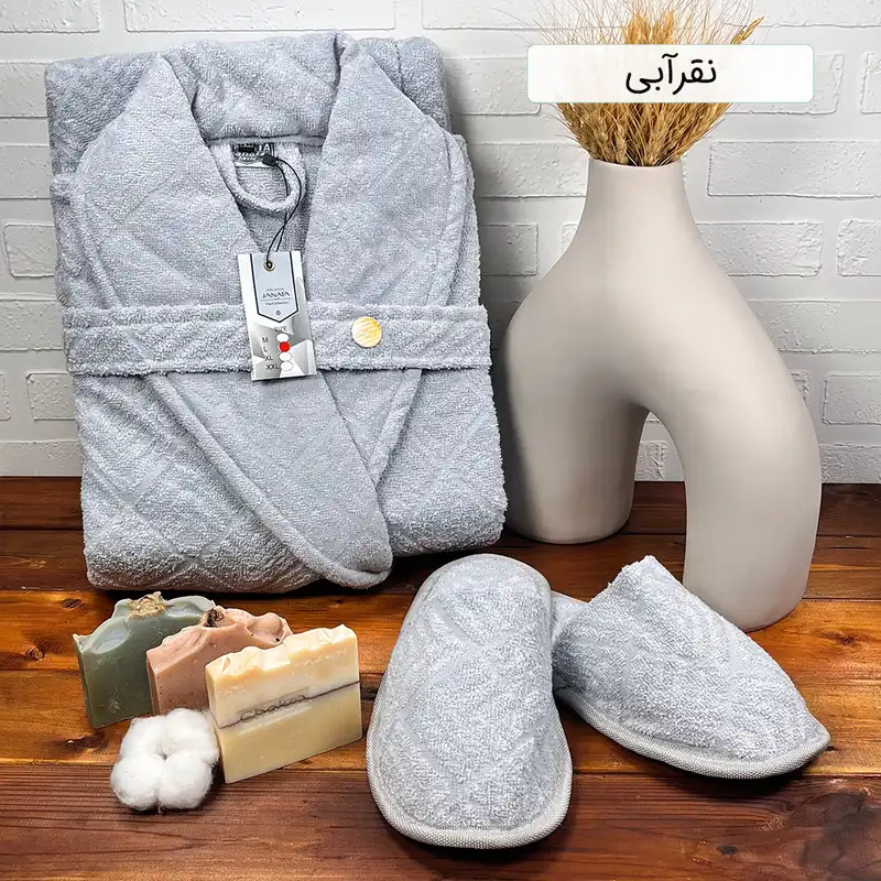 سرویس حوله پالتویی 3 تکه جاناتا طرح زبرا