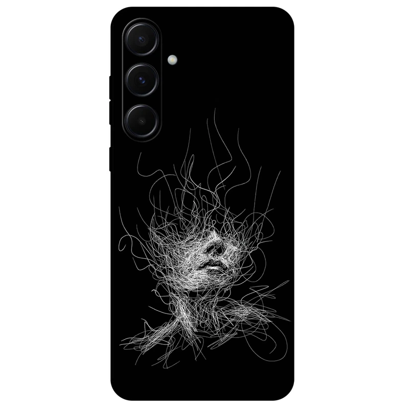 کاور مگافون طرح اسکچ صورت مدل 7423 مناسب برای گوشی موبایل سامسونگ Galaxy A55 5G