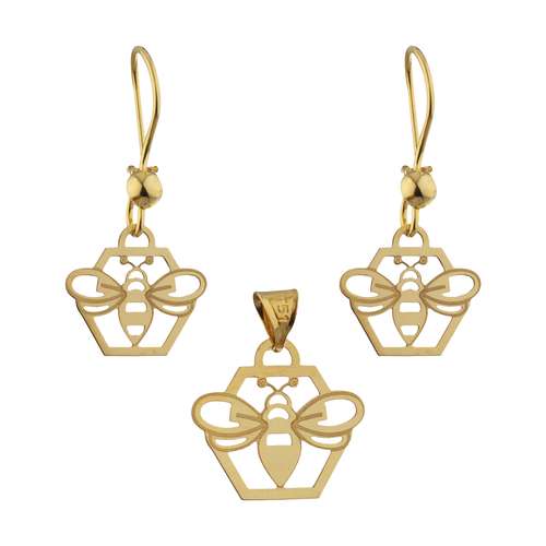 نیم ست طلا 18 عیار دخترانه مایا ماهک مدل MS0593