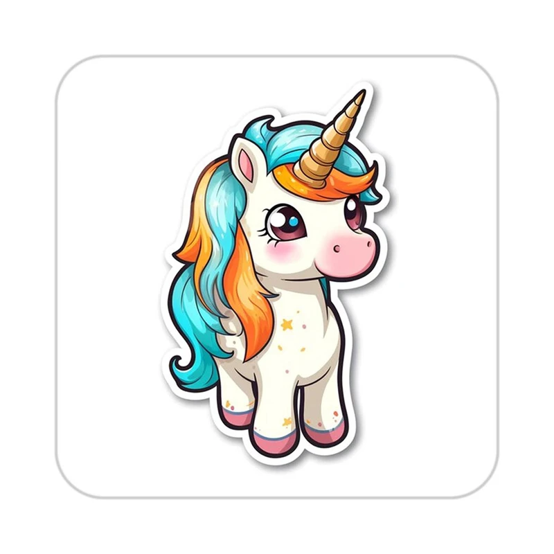 زیر لیوانی کاکتی طرح اسب تک شاخ و یونیکورن مدل mp29617