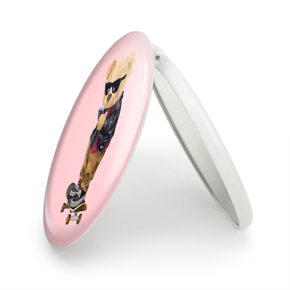 آینه جیبی خندالو طرح تدی Teddy مدل تاشو کد 26182