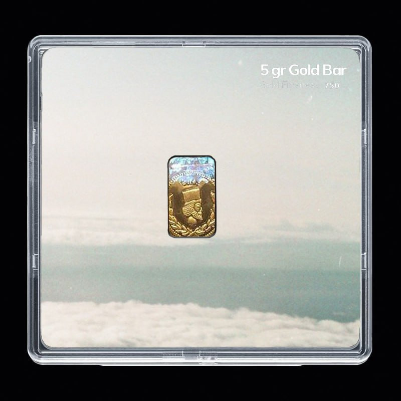 شمش طلا 18 عیار مدل ستاره کد 9482