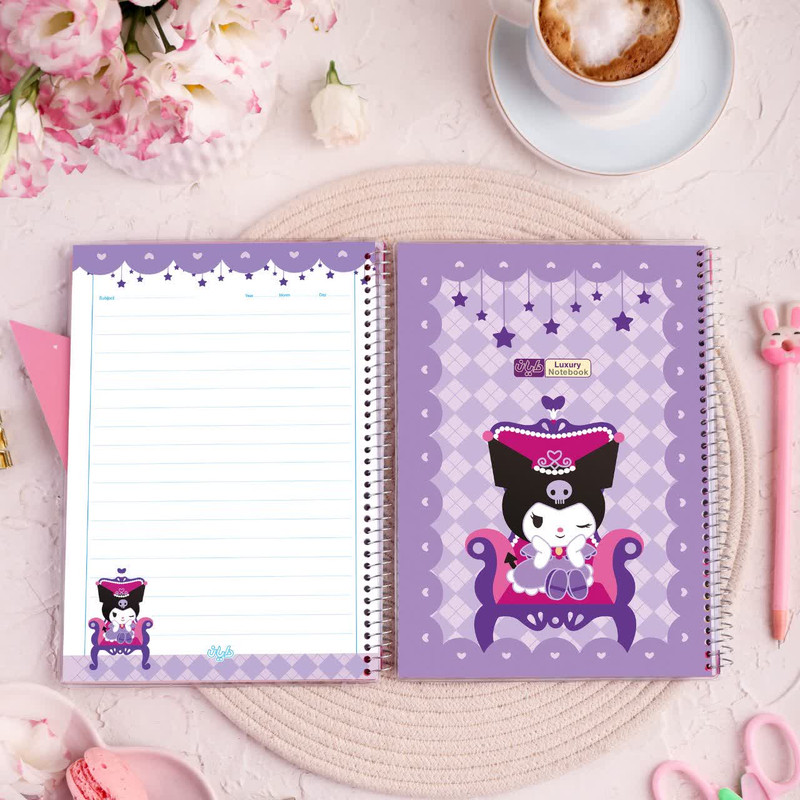 دفتر مشق ۵۰ برگی دایان مدل حاشیه دار طرح کرومی کد ۵۳۸۹ بسته ۹ عددی