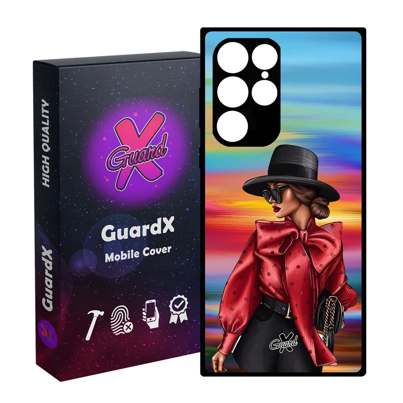 کاور گارد ایکس طرح Girl مدل Glass10086 مناسب برای گوشی موبایل سامسونگ Galaxy S23 Ultra