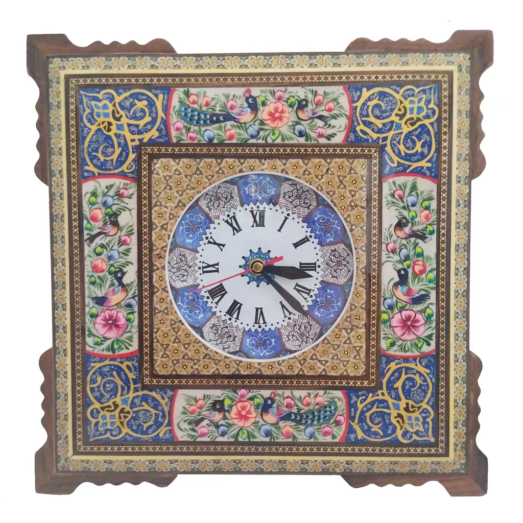 ساعت خاتم کاری مدل گل و مرغ کد L-300