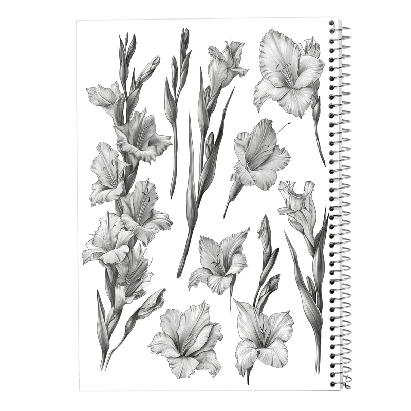 دفتر ژورنال نویسی 50 برگ مدوپد مدل نقطه ای طرح گل کد DF13859