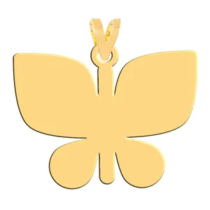 آویز گردنبند طلا 18 عیار زنانه فرشته مدل پروانه WNL-000520