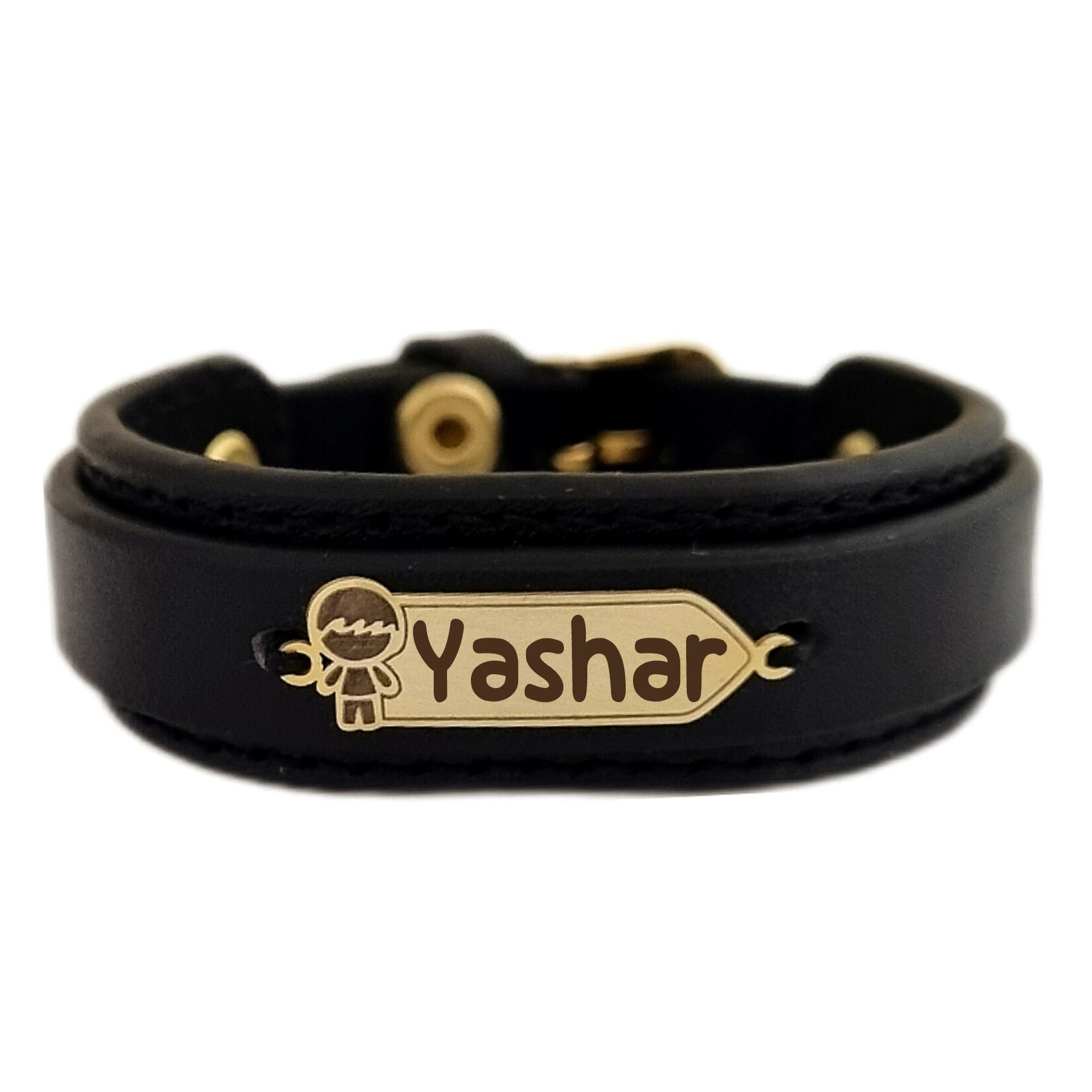 دستبند طلا 18 عیار بچگانه مدل اسم یاشار KDK