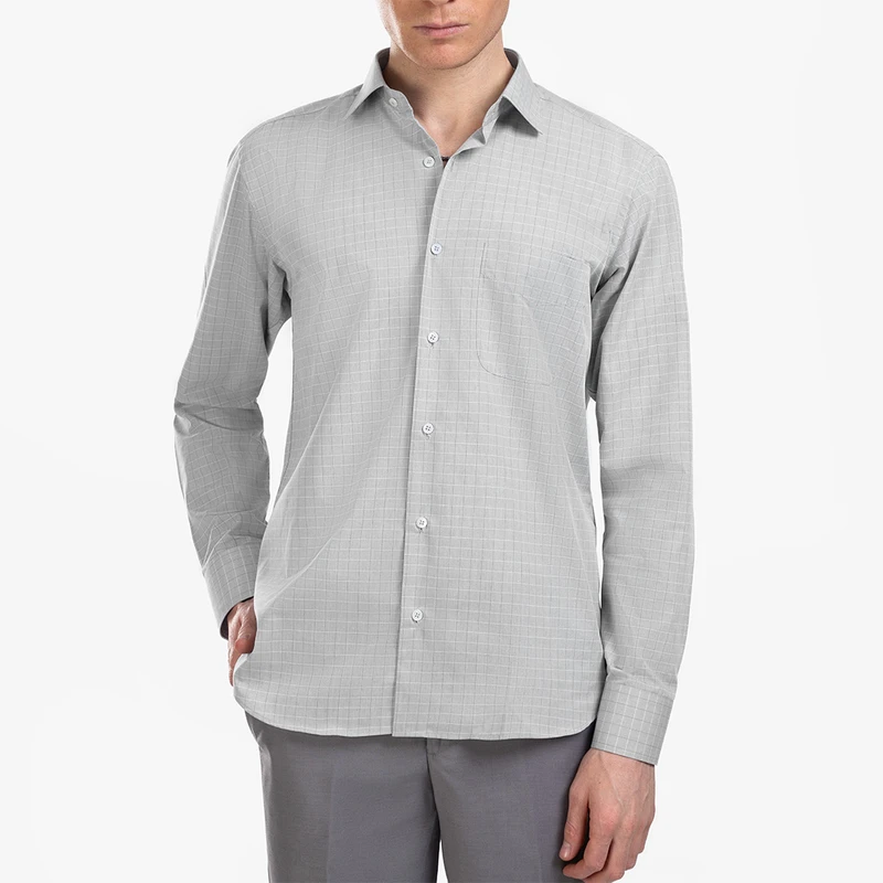 پیراهن آستین بلند یقه کراواتی مردانه ام کی مدل 1811