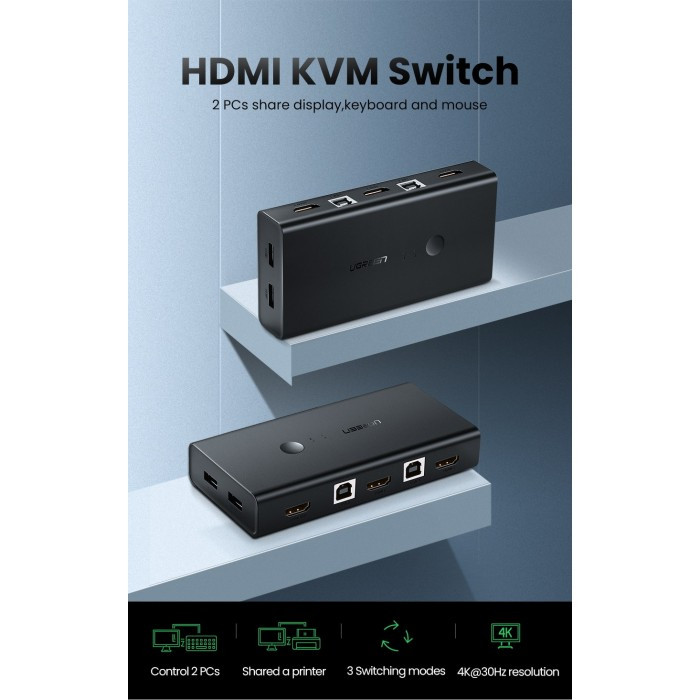 سوییچ KVM دو پورت HDMI یوگرین مدل CM200