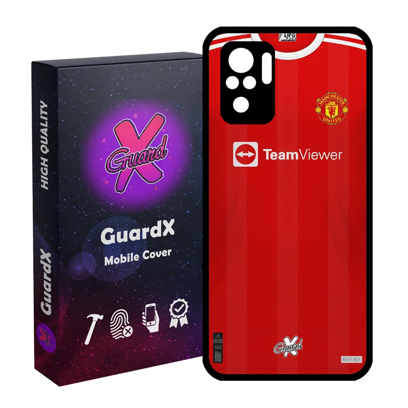 کاور گارد ایکس طرح منچستر یونایتد مدل Glass10376 مناسب برای گوشی موبایل شیائومی Redmi Note 10 4G / Redmi Note 10S