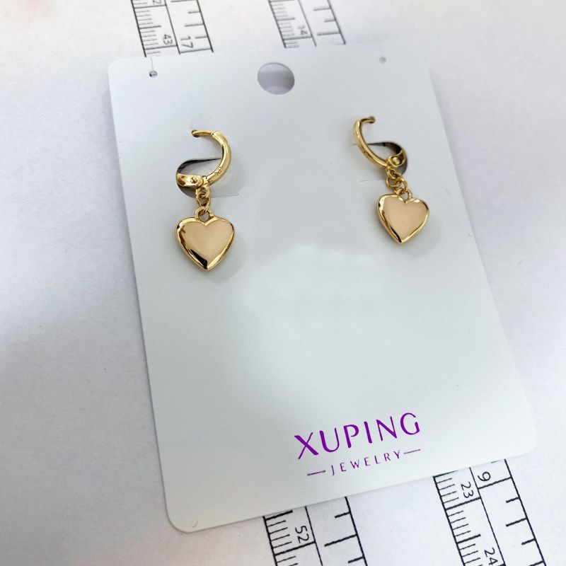 گوشواره زنانه ژوپینگ مدل قلب کد 121210011212 -  - 2
