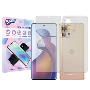 Bingo transparent Model Tough screen protector suitable for Motorola Edge 30 Fusion Mobile phone with back protector