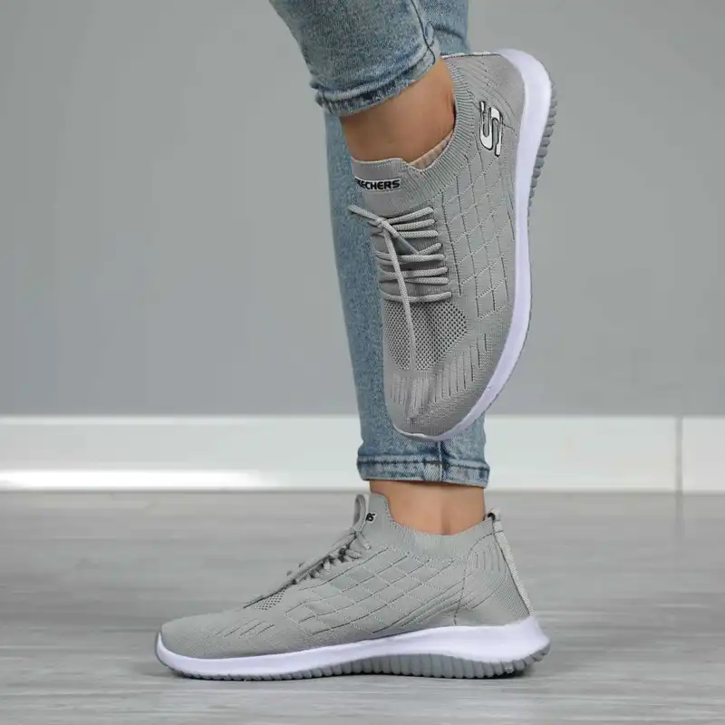 کفش راحتی مدل نایت جورابی رنگ طوسی