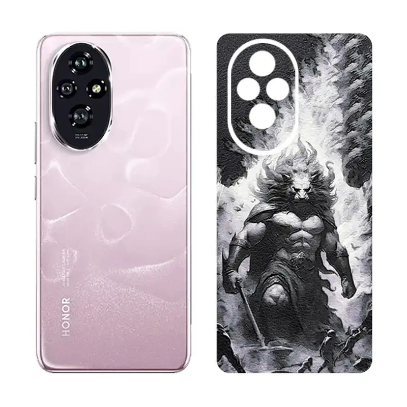 برچسب پوششی گلس طرح شیر مناسب برای گوشی موبایل آنر 200