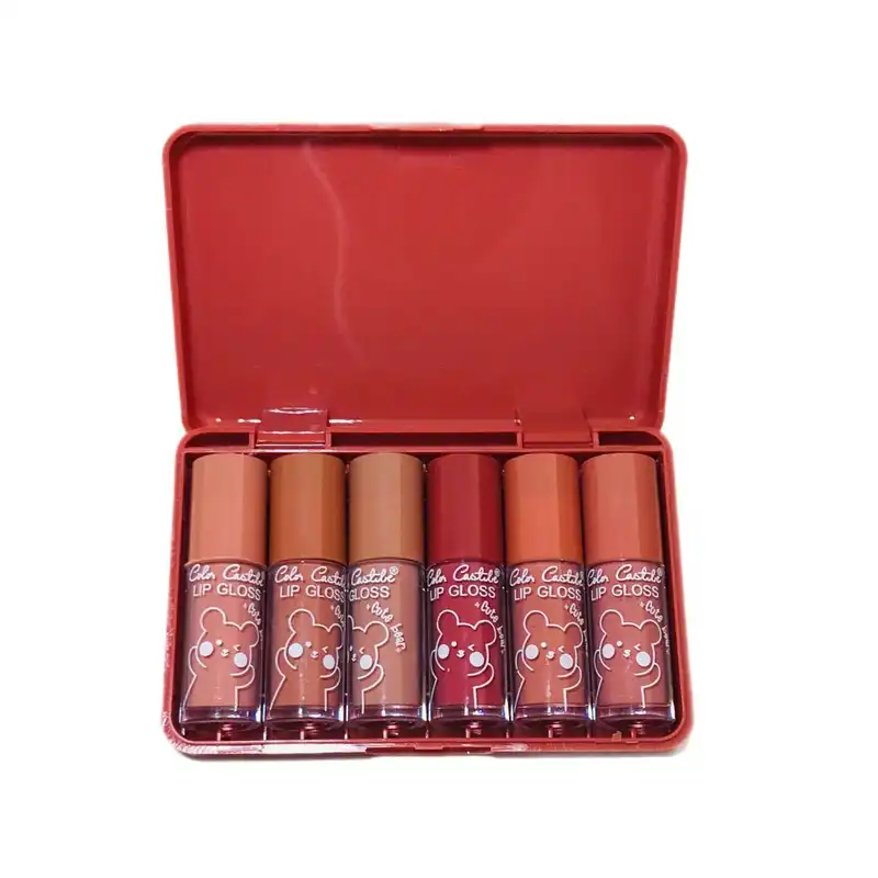 رژ لب مایع کالر کستل سوئیت مدل خرسی بسته 6 عددی