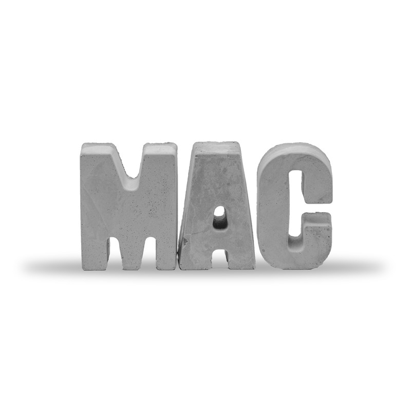 مجسمه بتنی طرح حروف مدل MAC مجموعه 3 عددی