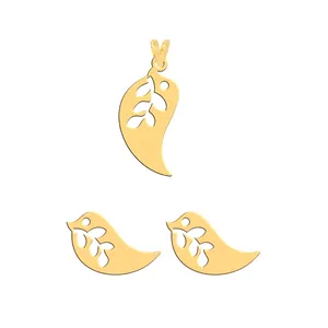 نیم ست طلا 18 عیار زنانه فرشته طرح پرنده WHSL-000595