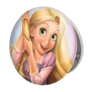 آینه جیبی خندالو طرح راپونزل گیسو کمند Rapunzel مدل تاشو کد 13739 