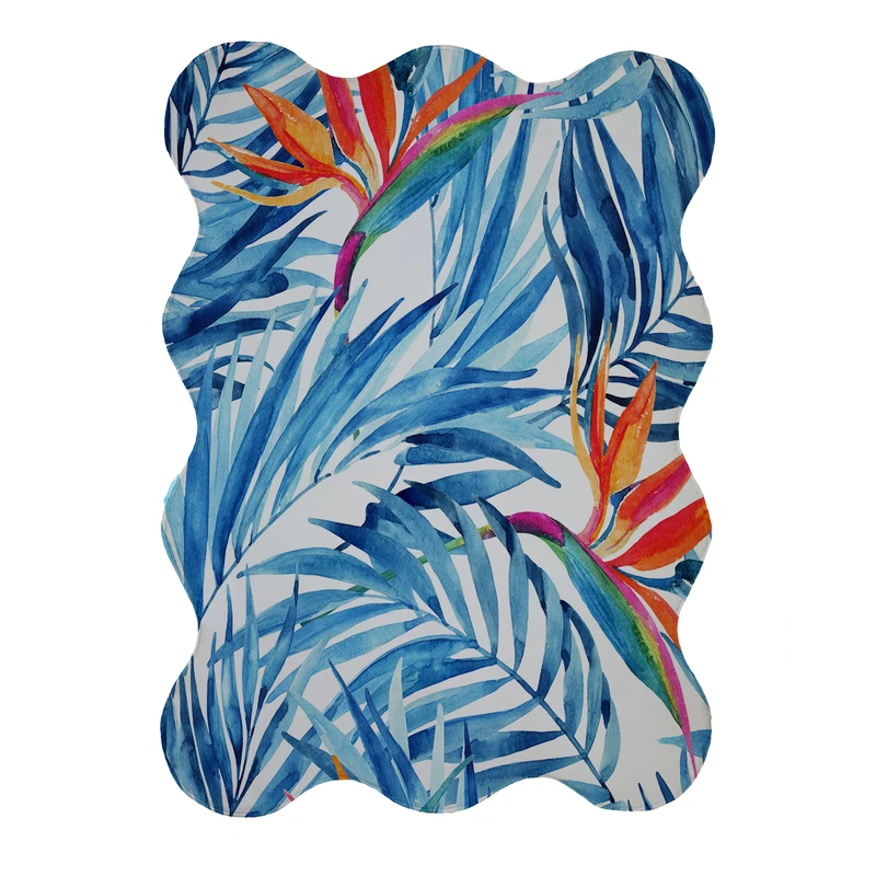 پادری مدل دالبر طرح برگ کد 9107 سایز 80x110 سانتی متر