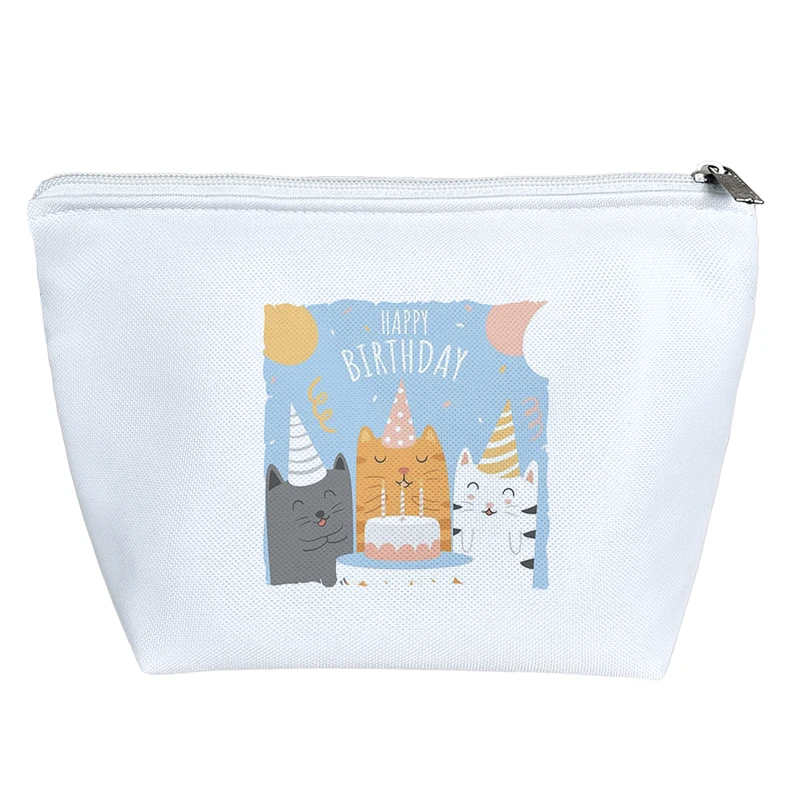 کیف لوازم آرایش دخترانه خندالو مدل تولدت مبارک Happy Birth Day کد 2800