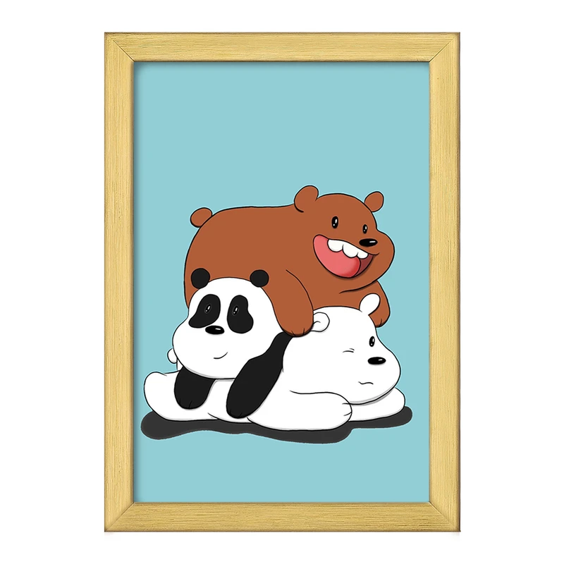 تابلو خندالو طرح انیمیشن سه خرس کله پوک کد 27637