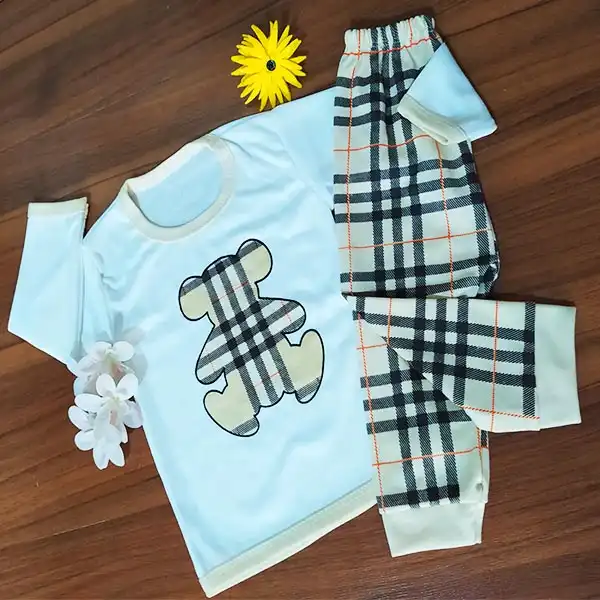 ست تی شرت و شلوار نوزادی مدل خرسی