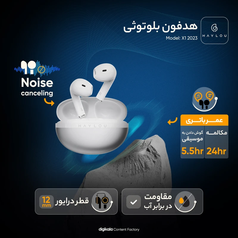 عکس شماره 8 : هدفون بلوتوثی هایلو مدل x1 2023