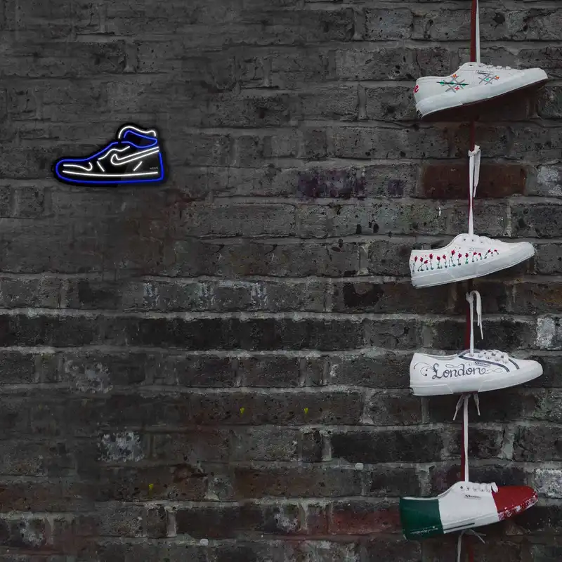 چراغ دیواری نئون دیزاین مدل Shoes-BL_BL