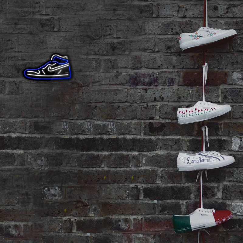 چراغ دیواری نئون دیزاین مدل Shoes-BL_BL
