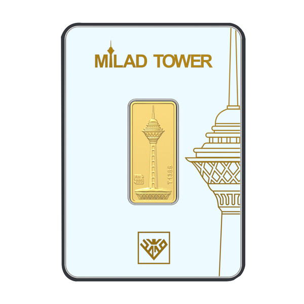 شمش طلا 24 عیار طلای محمد مدل برج میلاد کد G