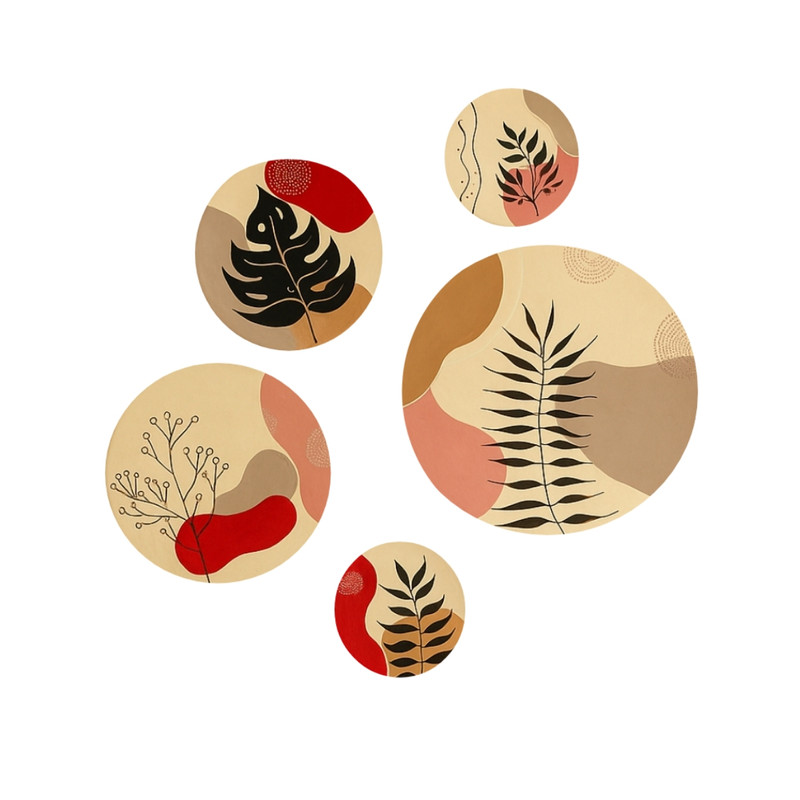 تابلو نقاشی اکریلیک مدل مدرنیته مجموعه ۵ عددی