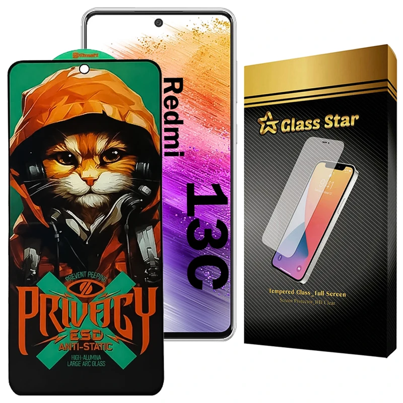 محافظ صفحه نمایش گلس استار مدل CATPRVS مناسب برای گوشی موبایل شیائومی Redmi 13C 4G