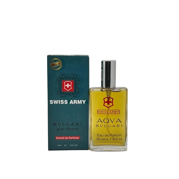 عطر جیبی مردانه سوئیس آرمی مدل آکوا بولگاری حجم 55 میلی لیتر