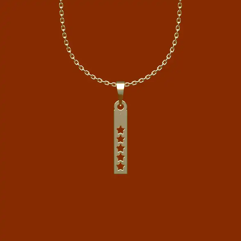 گردنبند طلا 18 عیار زنانه مدوپد مدل مستطیل کد R2-1-1233