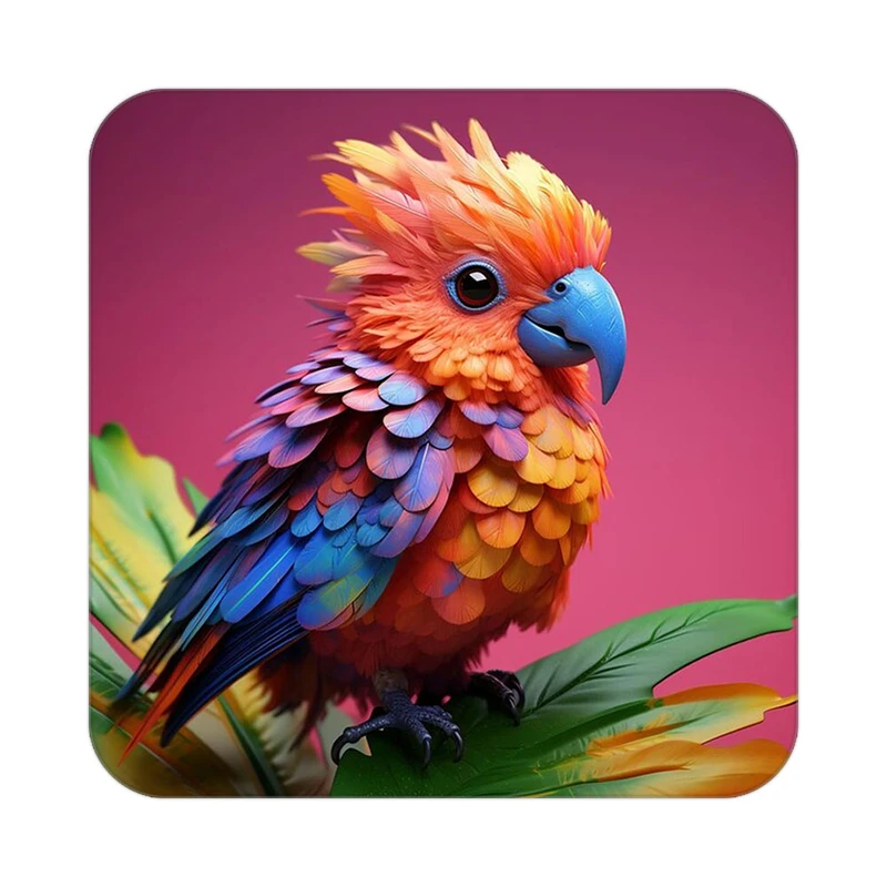 زیر لیوانی کاکتی طرح حیوانات رنگی مدل mp26451