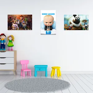 تابلو بوم کودک و نوزاد مدل کارتون ها کد Vnd-25 مجموعه سه عددی