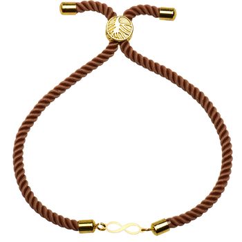 دستبند طلا 18 عیار زنانه کرابو طرح بینهایت مدل Kr1533