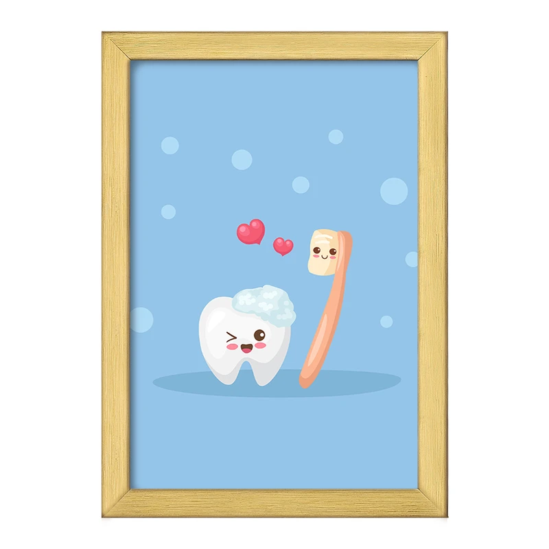 تابلو خندالو طرح دندان و دندان پزشکی کودکانه کد 36709