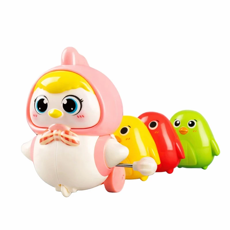 اسباب بازی کوکی مدل مرغ مادر و جوجه‌های دنباله‌رو کد AKO100 مجموعه 4 عددی